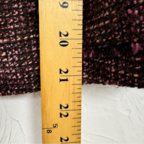 Ann Taylor Purple Tweed Fringe Fitted Blazer Jacket Womens 10 Preppy Career - Picture 3 of 10